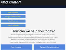 Tablet Screenshot of motorman.co.uk